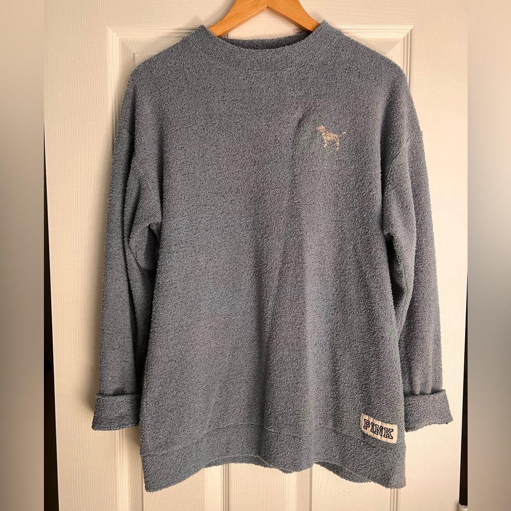 VS PINK oversized crewneck sweatshirt, color periwinkle. Size small